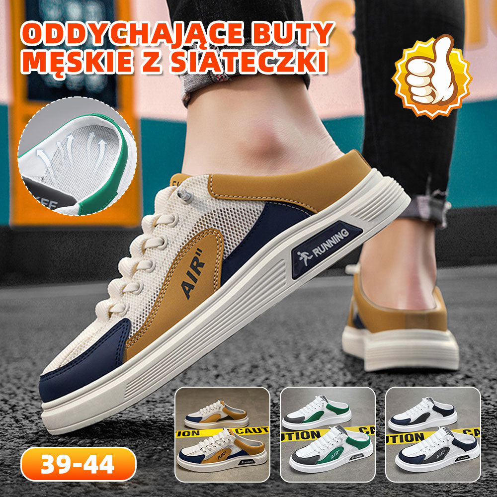 2026 Nowe trampki casualowe, wiosenne, oddychające, siateczkowe, wsuwane buciki sportowe, buty męskie