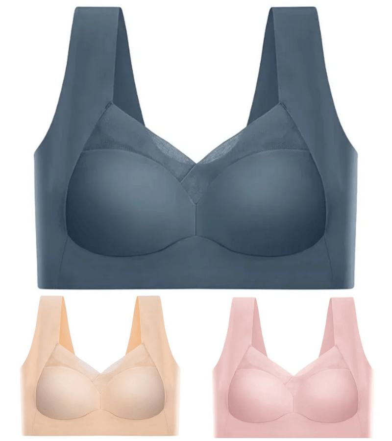 💥【3 sztuki】Wysokiej jakości biustonosz push-up, bezszwowy, modny i seksowny, zapobiega obwisaniu【40-110 kg】