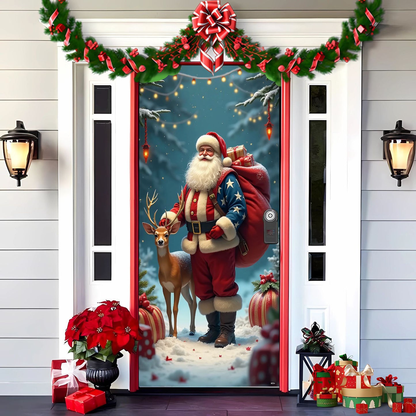 💥🎄Wyprzedaż przedświąteczna: 50% zniżki na 🎅świąteczne dekoracje na drzwi🎅-4133303