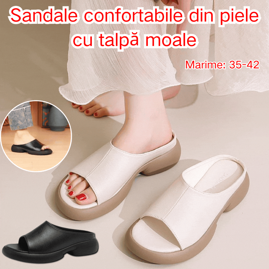 🔥【35-42】2025 Noua sandale retro confortabile din piele de vacă cu talpă moale-3928964