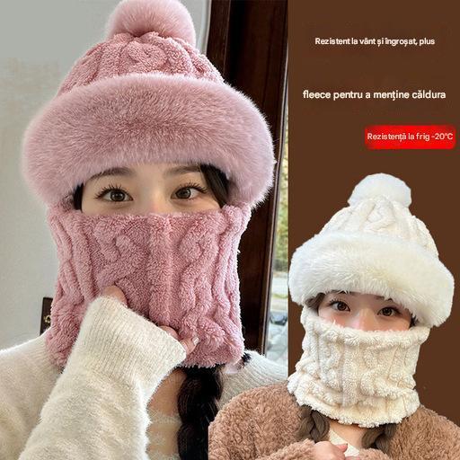 🔥🔥🐏Pălărie și eșarfă noi, îngroșate și catifelate, rezistente la vânt și la frig-3831966