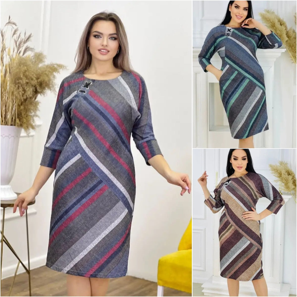 🌞🔥【S-5XL】Rochie calduroasa noua de toamna si iarna-3801845