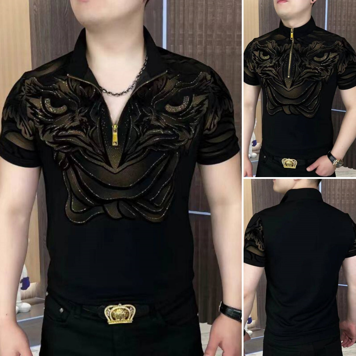 【🔥Promoție fierbinte】【🔥Ofertă specială】👕‍♂️ Tricou polo elegant cu rever pentru bărbați-4045093