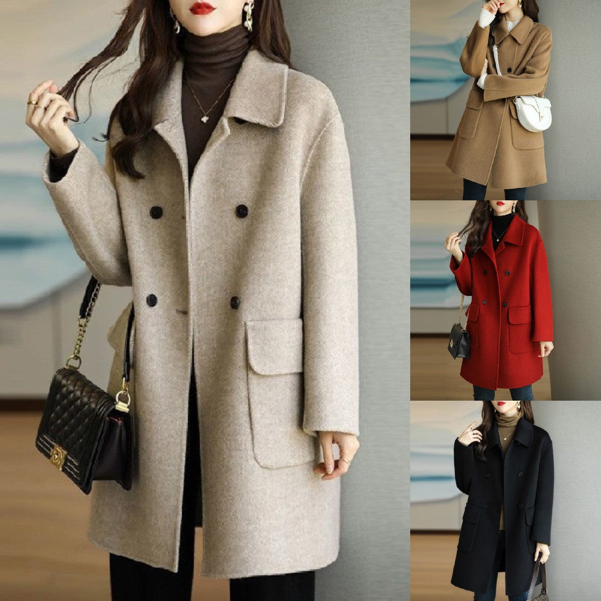 💖🔥 【Ειδική έκπτωση εποχικής αλλαγής】 Νέα φθινοπωρινή-χειμερινή διπλής στρώσης κασμιρένια ζακέτα – Υψηλής ποιότητας-4135007