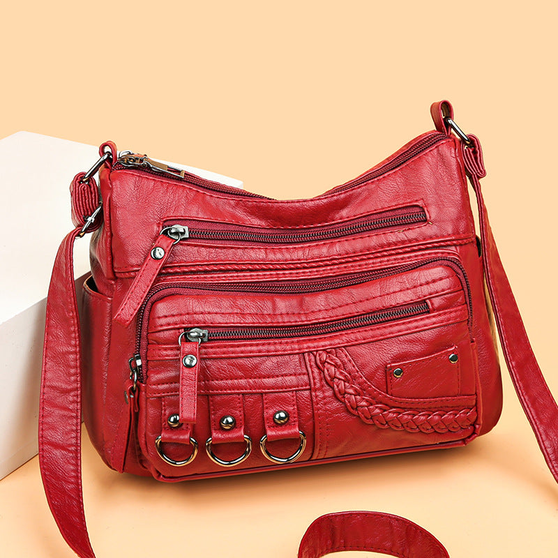 💥👜2026 nowa torba na ramię / crossbody z miękkiej skóry o dużej pojemności-4208275
