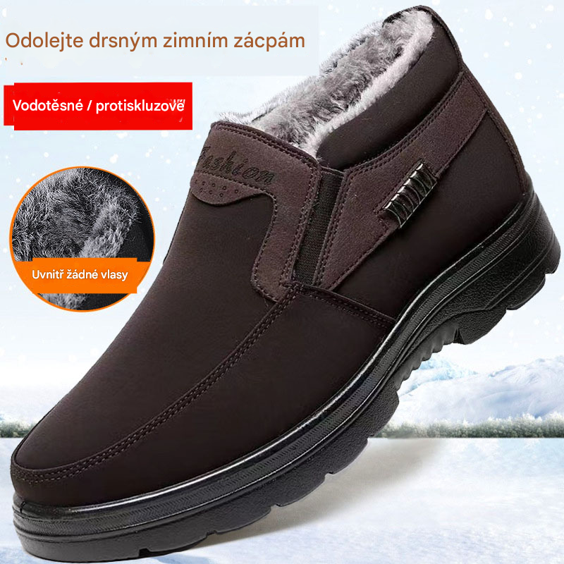 👞 Zimní sleva -50% 🔥🔥【39-47】Zimní boty, zateplené a zesílené, voděodolné a teplé-4189371