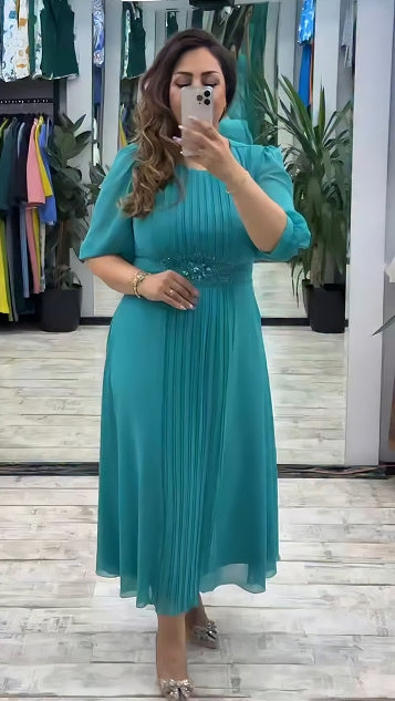 💥👗【S-5XL】Rochie nouă la modă, design clasic, elegantă și simplă-4043598