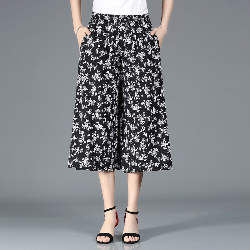 ❤️❤️【M-5XL】2024 Noi pantaloni largi imprimați cu talie înaltă❤️