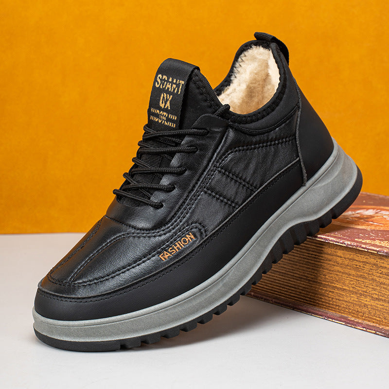 ⛄🔥【39-45】Ανδρικά χειμερινά αθλητικά παπούτσια casual 2025, γνήσιο δέρμα, αδιάβροχα, μαλακή σόλα και βελούδο, καινούργια-4140468