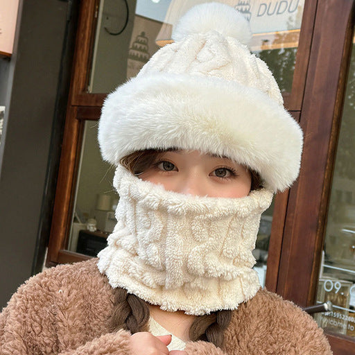 🔥🔥🐏Pălărie și eșarfă noi, îngroșate și catifelate, rezistente la vânt și la frig-3831966