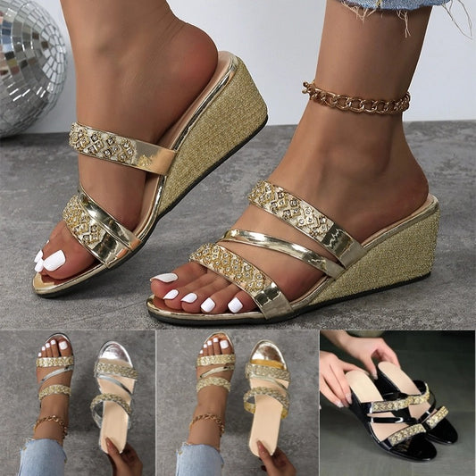 🔥👡【Cumpărați 1, primiți 1 gratuit】【36-42】2025 Sandale cu pană pentru femei la modă și confortabile-4052846