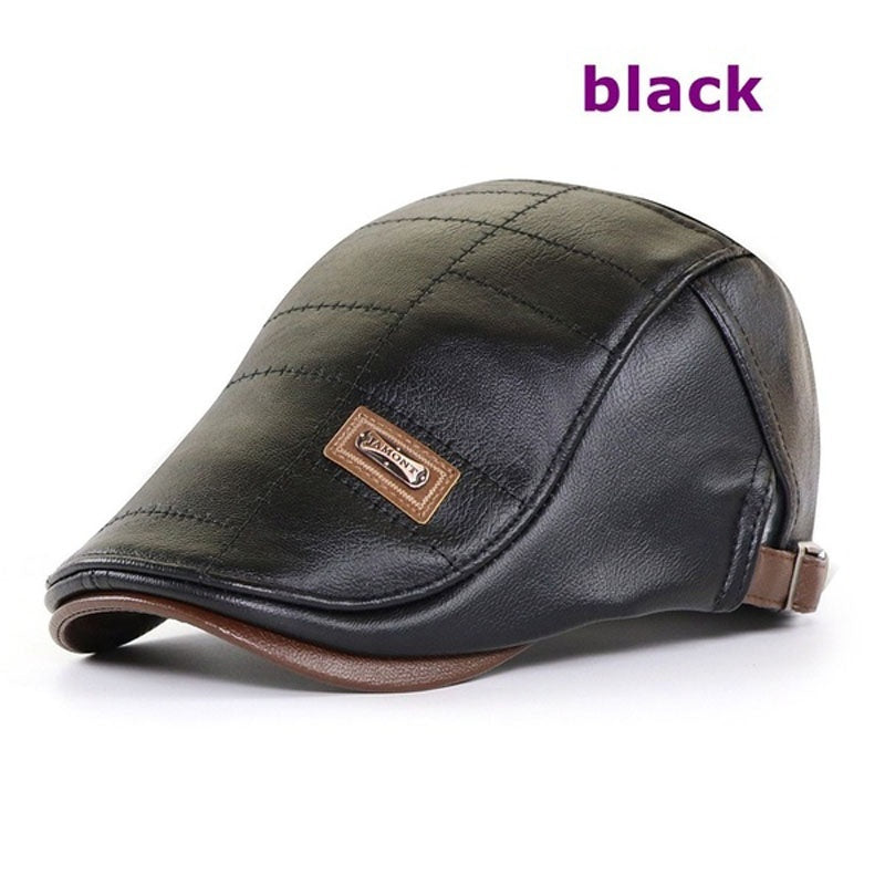 🔥Beretă vintage din piele premium