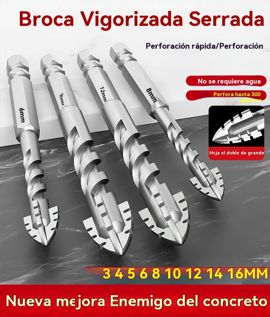 🥇【3+4+5+6+8+10+12+14+16mm】Broca excéntrica de acero de tungsteno superduro de séptima generación con borde dentado