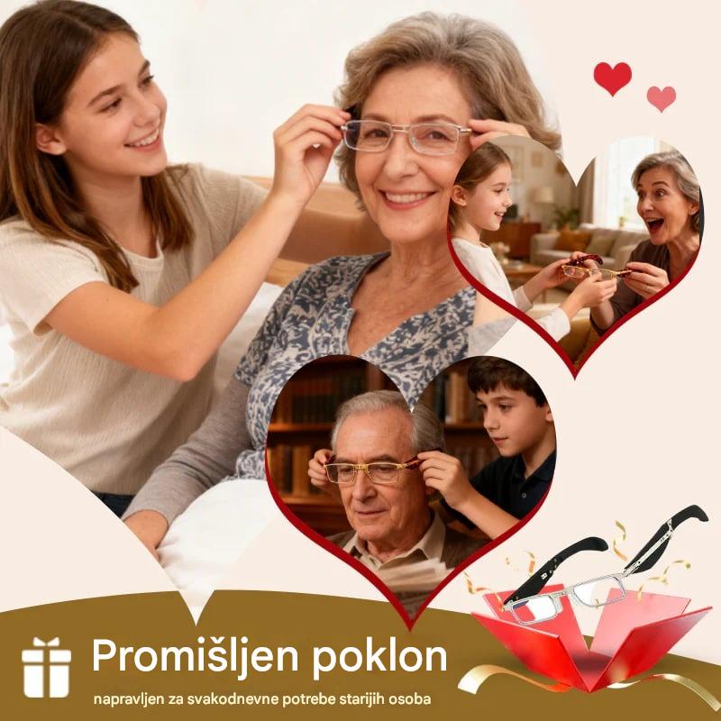 🔥【Kupite 1, dobijte 1 gratis】Sklopive naočale za čitanje s anti-plavim svjetlom i futrolom - H-4230000