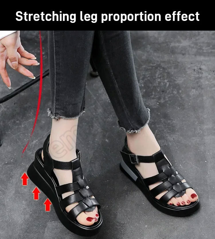 😍【Cumpărați 1 obțineți 1 gratuit】【35-42】2025 sandale noi pantofi romani plat retro casual cu varf deschis-3954645