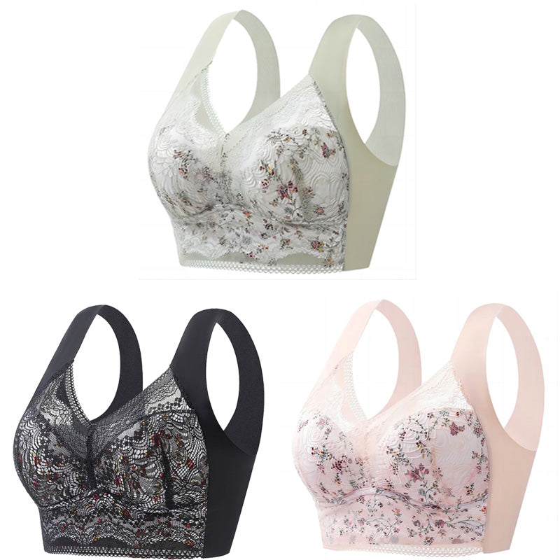 【3 sztuka】💕🎁Biustonosz Ice Silk Ultra-cienki, oddychający, regulowany [40 kg-100 kg]-4217462