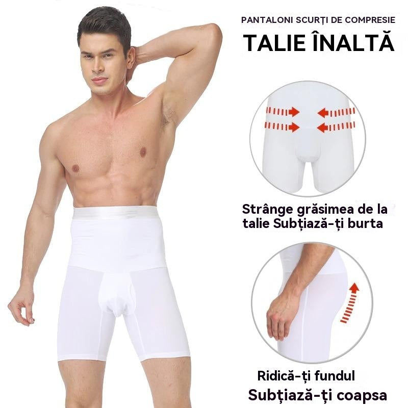 🔥【Specjalna oferta】Męskie spodnie z wysokim stanem, oddychające i elastyczne, modelujące brzuch-4141708