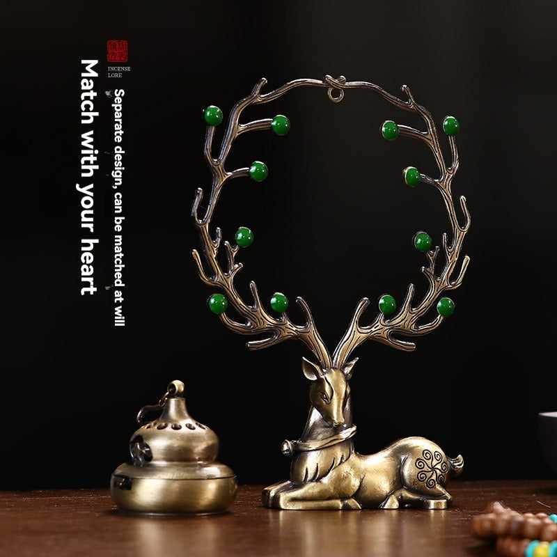 🦌Bogăție prosperă, viață lungă, arzător de tămâie + ornamente pentru aromoterapie