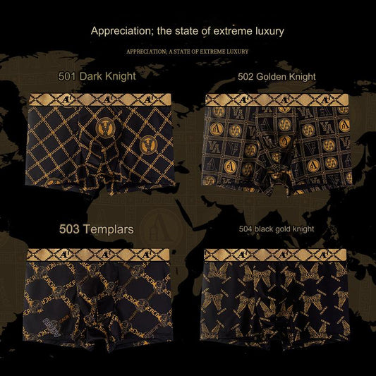 🔥💥【Cumpără 1 Primește 1 gratuit】 【Pachet de 5】Lenjerie de corp pentru bărbați din bumbac pur, modele rafinate-4052843