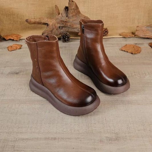 🔥【35-40】Cizme scurte de iarnă din lână cu talpă groasă-3834471