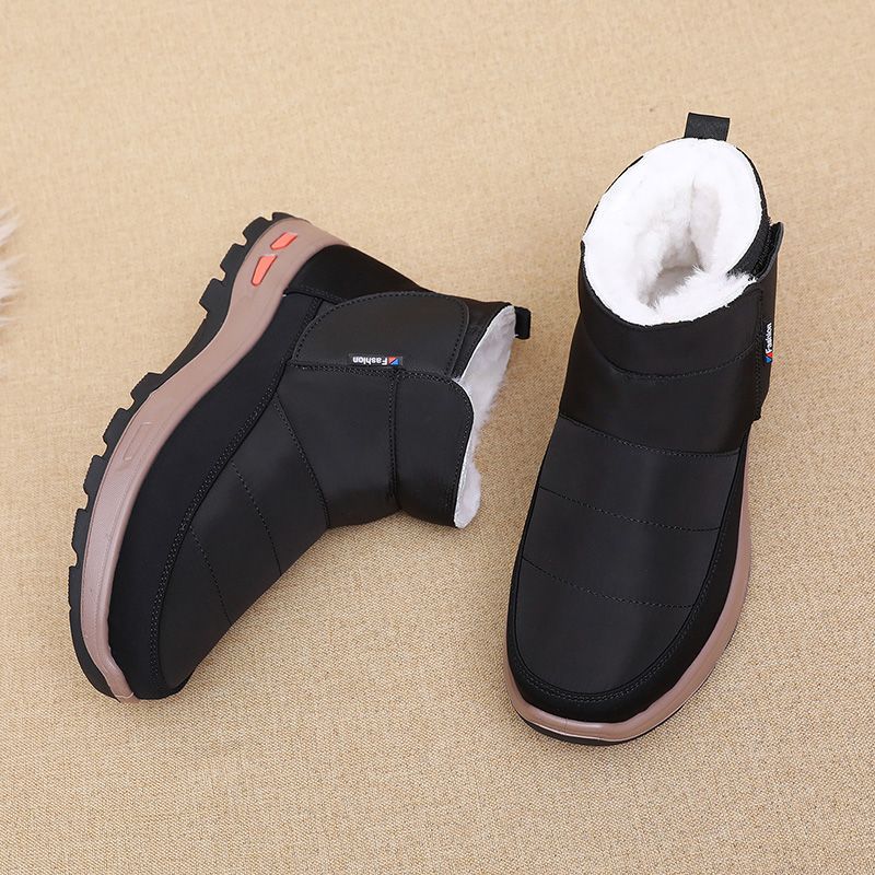 🔥👟【39-45】2025 nové zimní módní sněhule z čisté bavlny plus sametově zesílené teplé protiskluzové boty-4148157