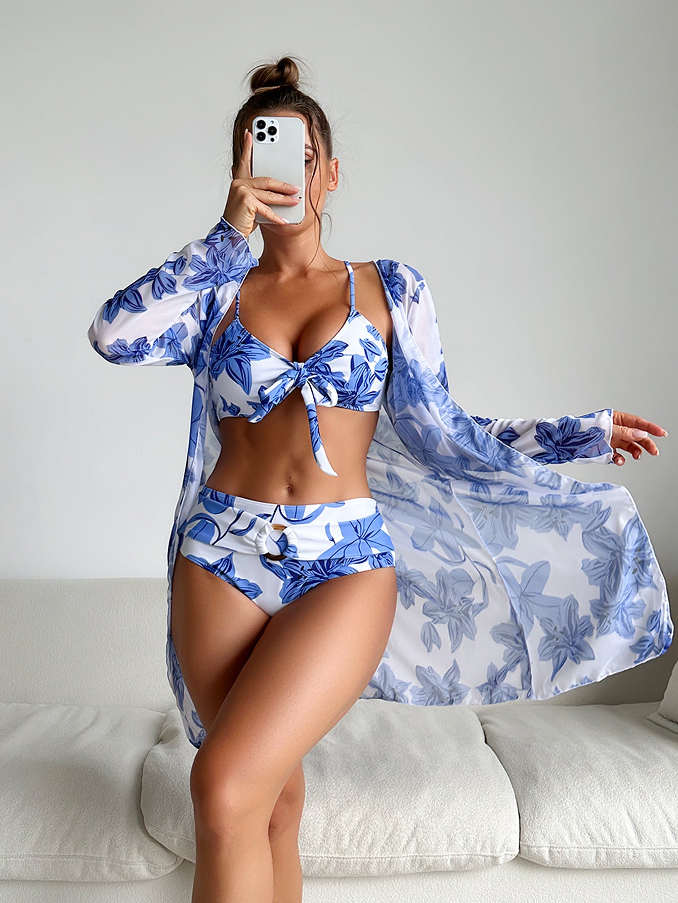 ✨👙 Noul costum de baie din trei piese de modă nouă, mai multe culori disponibile