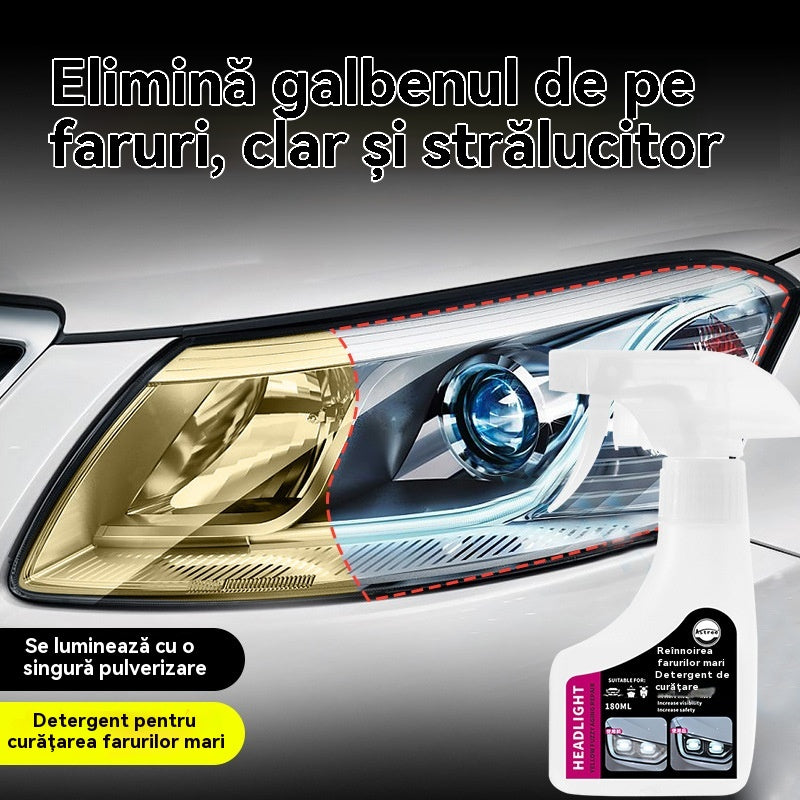 🔧🚗【Zniżka -50%】Płyn do naprawy reflektorów – bez szlifowania (spryskiwanie, czyszczenie, polerowanie)-4199712