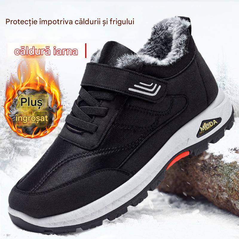 【35-41】 Pantofi pentru bărbați 2024 iarna noi pantofi sport calduri din catifea, confortabili și anti alunecare