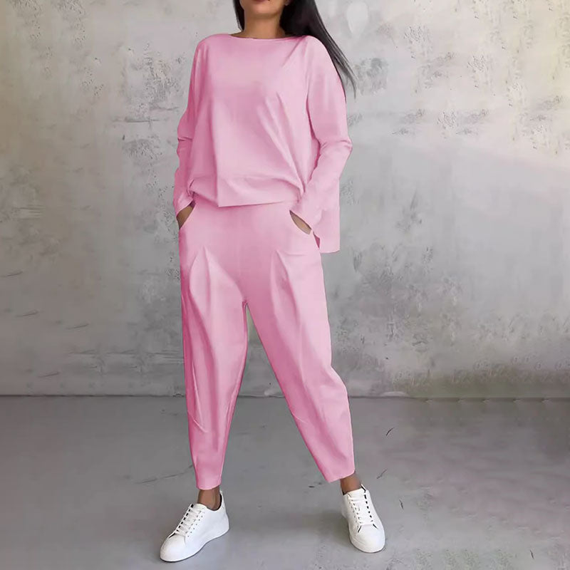 💖【S-5XL】 Nowy prosty bawełniany komplet na wiosnę i jesień 2026-4205950