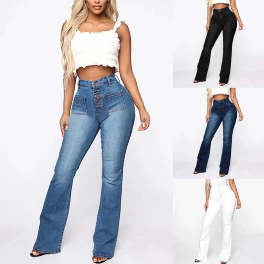 🎀Wysokiej jakości bestseller! 👖【S-4XL】✨2026 Nowe damskie spodnie z wysokim stanem i rozszerzanymi rękawami-4253265