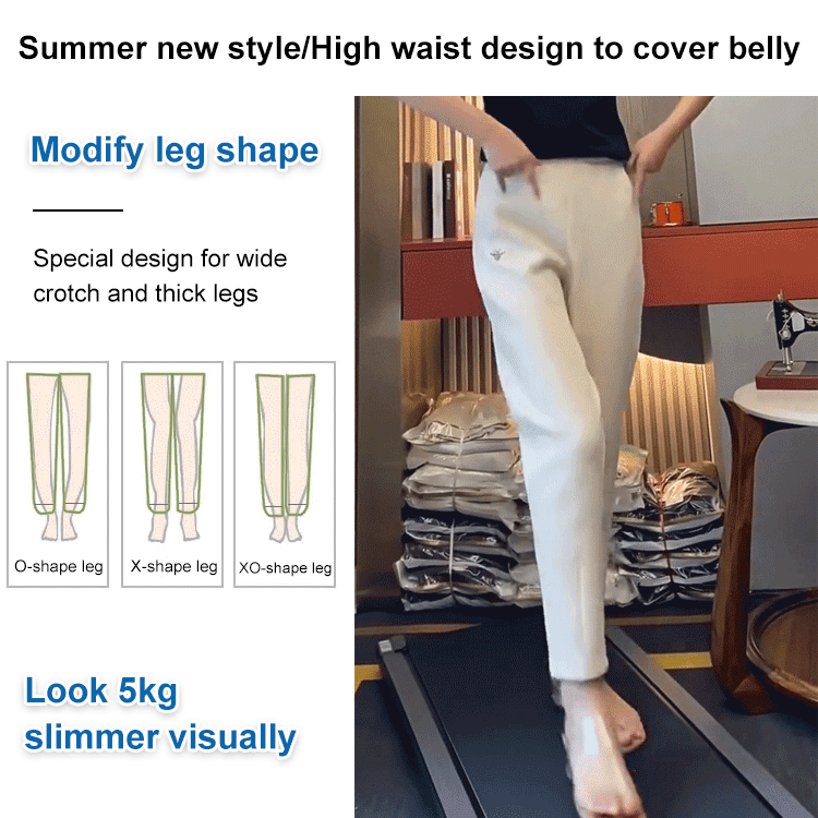 💘【M-4XL】Spodnie haremowe z wysokim stanem-4243287