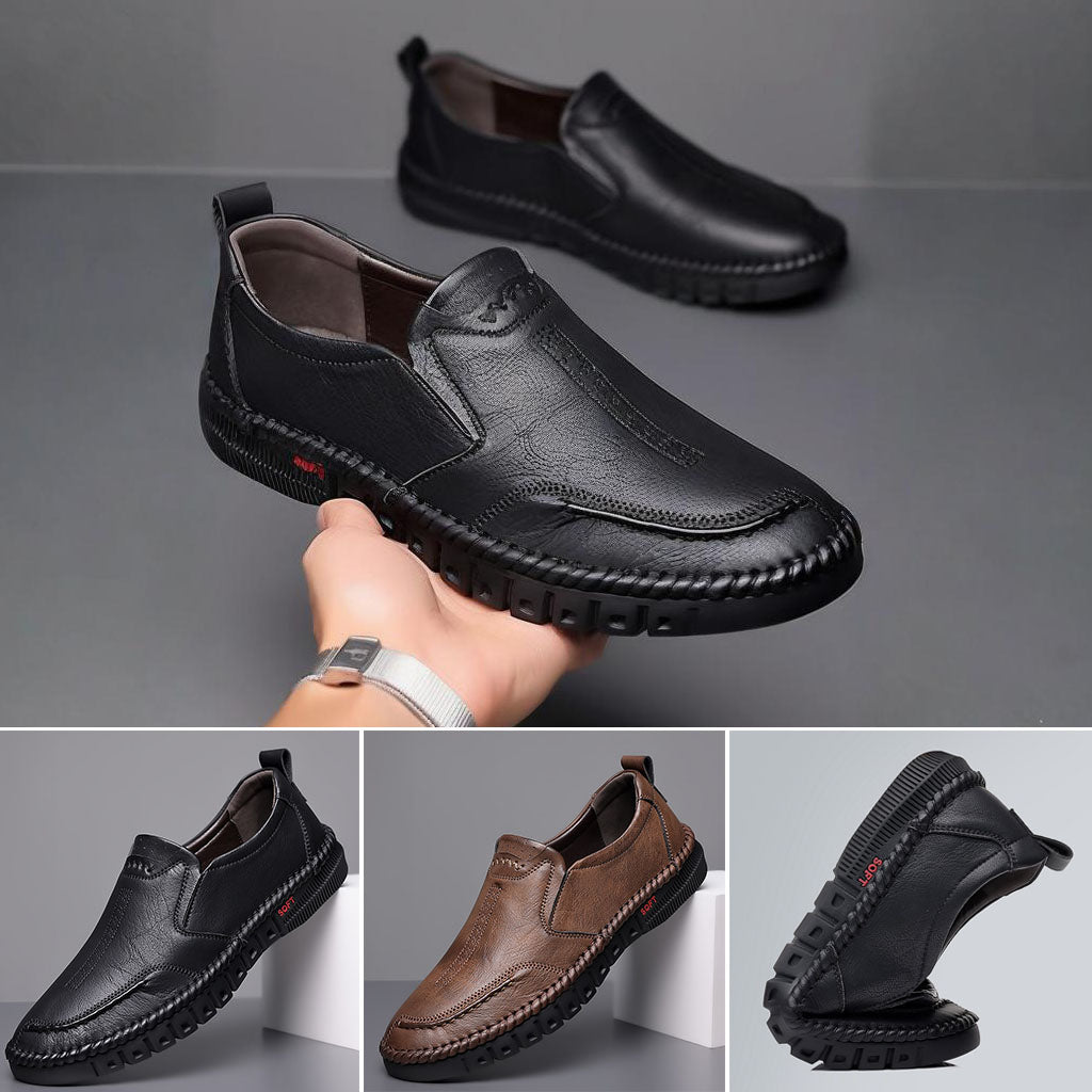 🏆👞【39-44】2026 Męskie buty sportowe na co dzień, wykonane z prawdziwej skóry, z miękką podeszwą, antypoślizgowe, oddychające-4246350