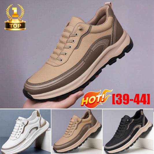 🔥🔥🔥【Vânzare la cald】[39-45] Αδιάβροχα και ανθεκτικά στη σκόνη δερμάτινα αθλητικά παπούτσια με μαλακή σόλα και άνετη χρήση-4106014
