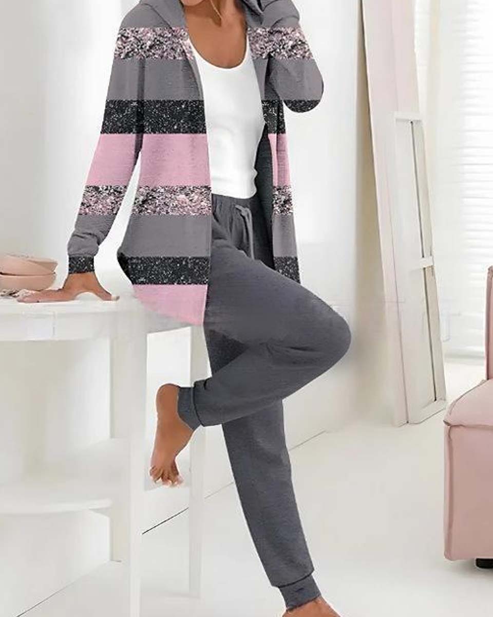 💃Novo - Posebna ponuda💖 Jesen 2025. Novi jednostavni pamučni komplet odijela-4189375