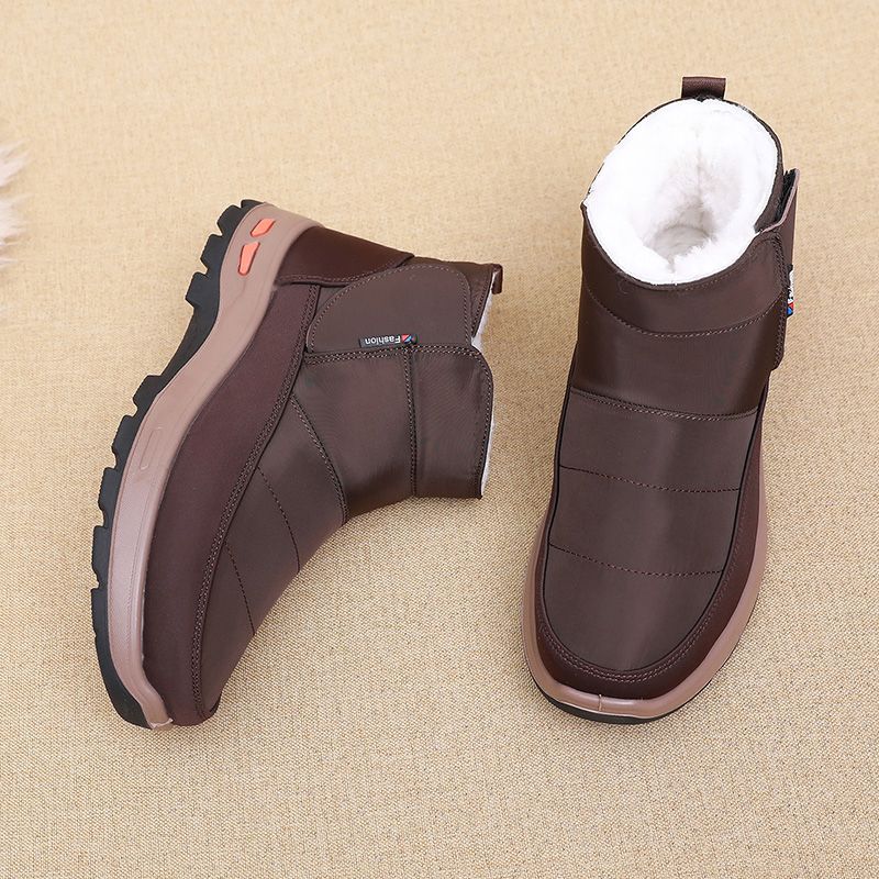 🔥👟【39-45】2025 nové zimní módní sněhule z čisté bavlny plus sametově zesílené teplé protiskluzové boty-4148157