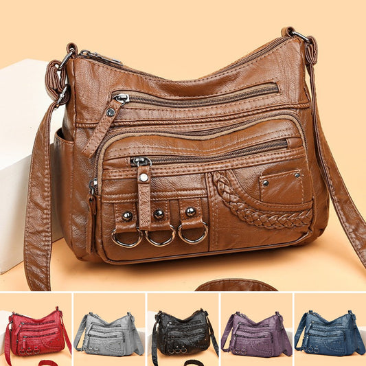 💥👜2026 nowa torba na ramię / crossbody z miękkiej skóry o dużej pojemności-4208275