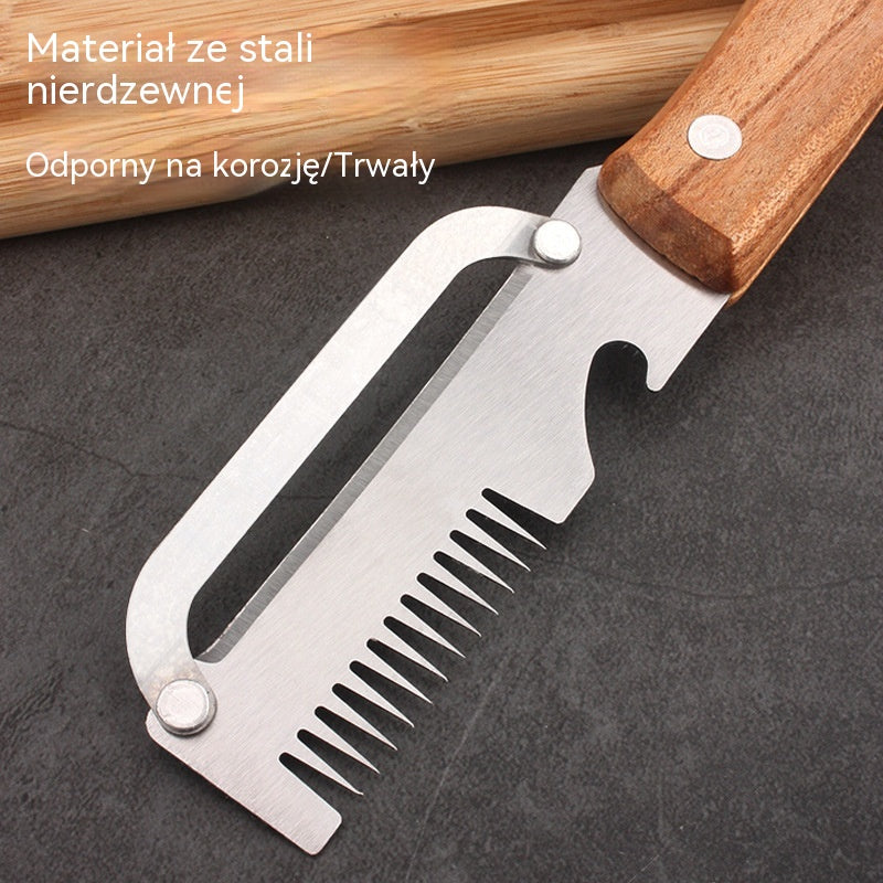 ✅Kup 1, a 1 dostaniesz gratis (2 produkty) 🧅🔪 Wielofunkcyjny obierak kuchenny 3 w 1: obiera, kroi i otwiera butelki! 🔥