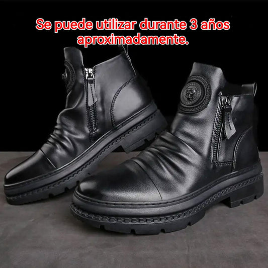 ⏳🔥Nuevos modelos de otoño e invierno 【39-44】 nuevas botas de piel para hombre, piel de vacuno de alta calidad, hechas a mano.