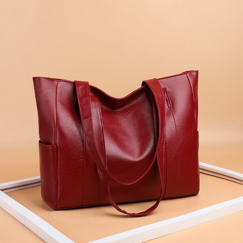 👜Gantă de umăr din piele moale pentru femei la modă✨Ocazională de mare capacitate✨-3809256