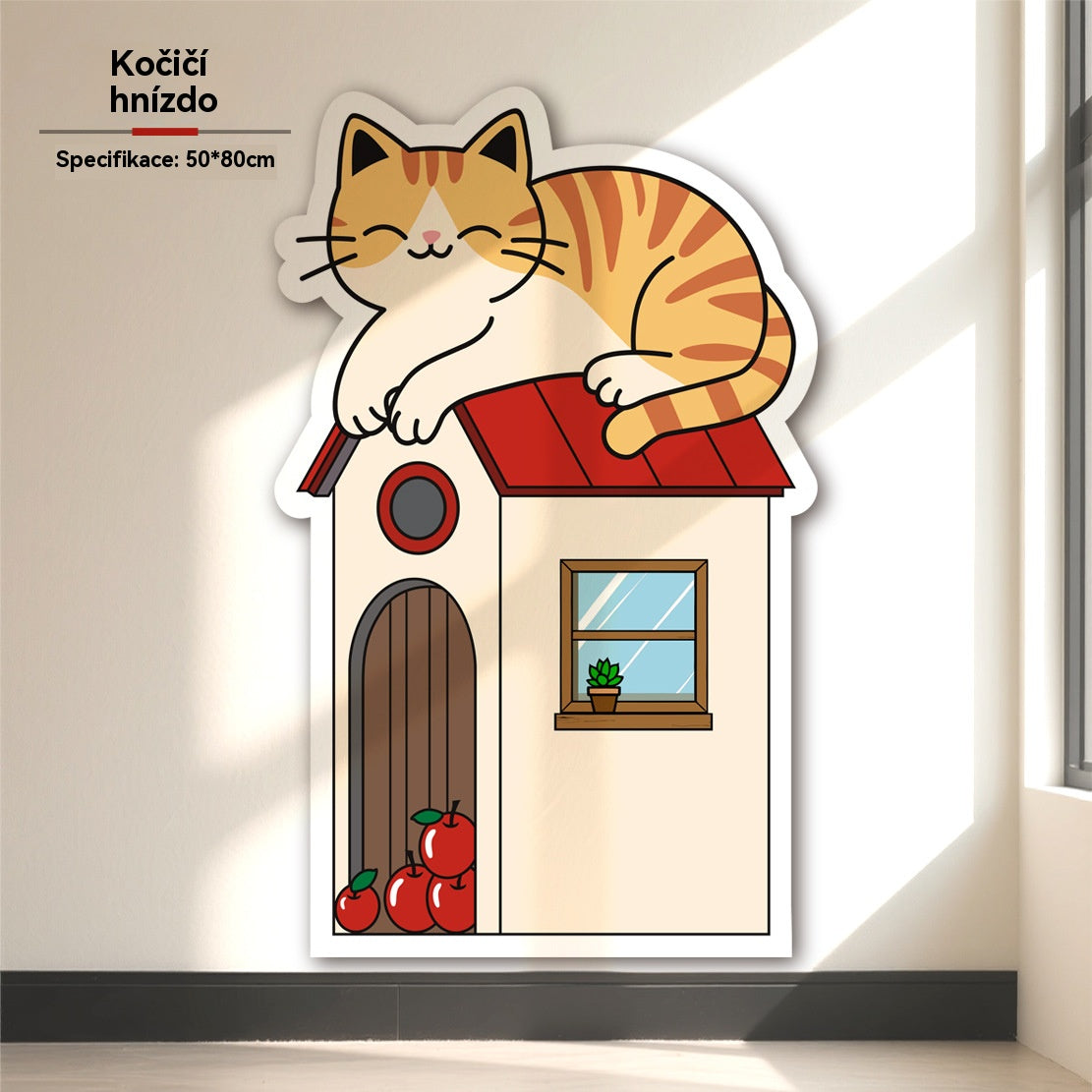🏆【🔥Gorąca sprzedaż】🐱Automatycznie zamykana deska do drapania dla kota - pionowa deska do drapania w kształcie kostki - nie wymaga instalacji, wystarczy ją przykleić i używać.-4204650