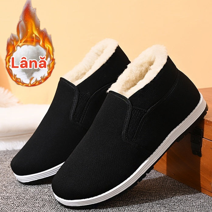 🔥【39-44】Toamnă și iarnă 2024, stil nou, catifea, pantofi cald din bumbac, cizme anti-schi, pantofi de lucru cu alunecare-3812484