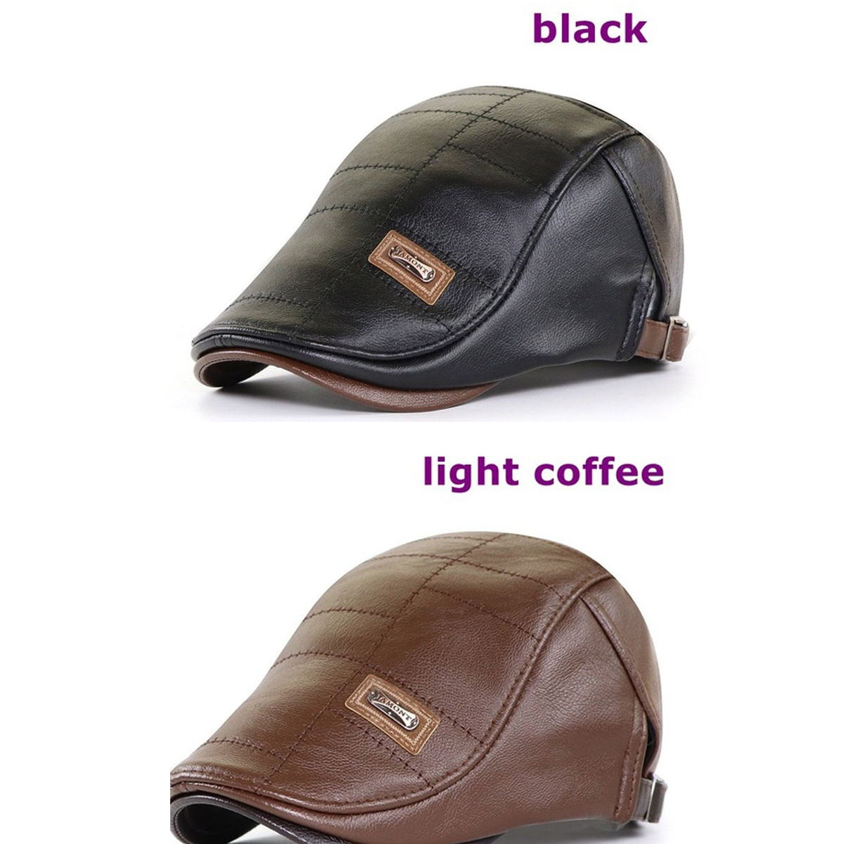 🧢【Kup jeden, drugi dostaniesz gratis】🔥Męski beret skórzany w stylu vintage-4163708