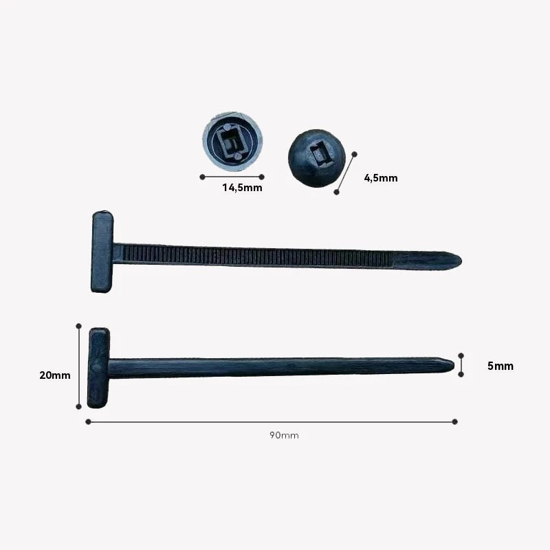 🔧🚗【200 sztuk】Uniwersalna klamra do wielofunkcyjnych opasek kablowych nylonowych