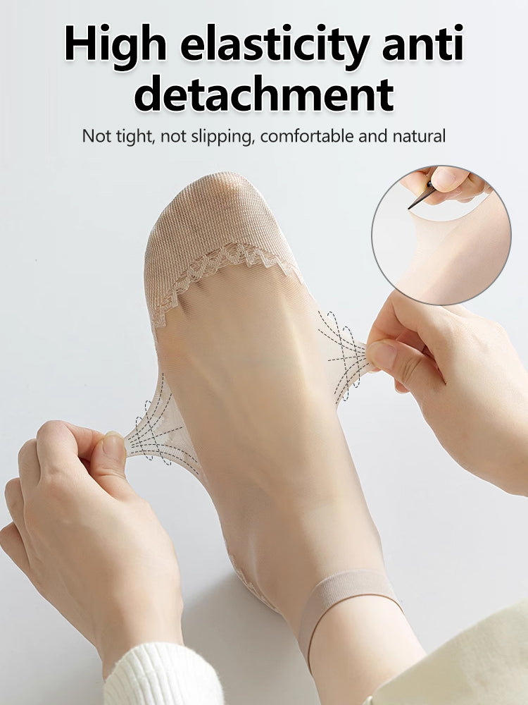 🔥【Ofertă pe timp limitat】40 perechi 139 lei🔥Ciorapi scurti cu talpa de bumbac cu volane, stil anti-alunecare-3955074