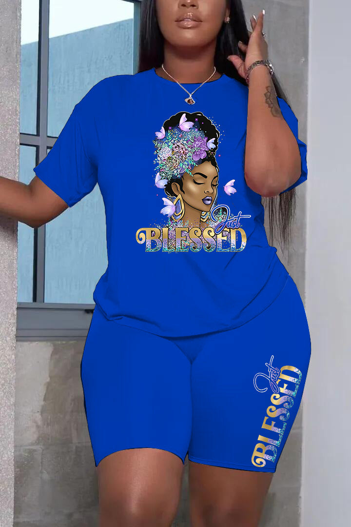 【Cumpără 1 Primești 1 Gratuit】🔥【S-5XL】Tricou și pantaloni scurți cu imprimeu simplu la modă 2025-4027088