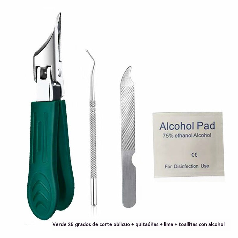 🔥【¡50% de descuento!】🔥 Cortaúñas antisalpicaduras con borde inclinado de 25° (juego de 4 piezas)