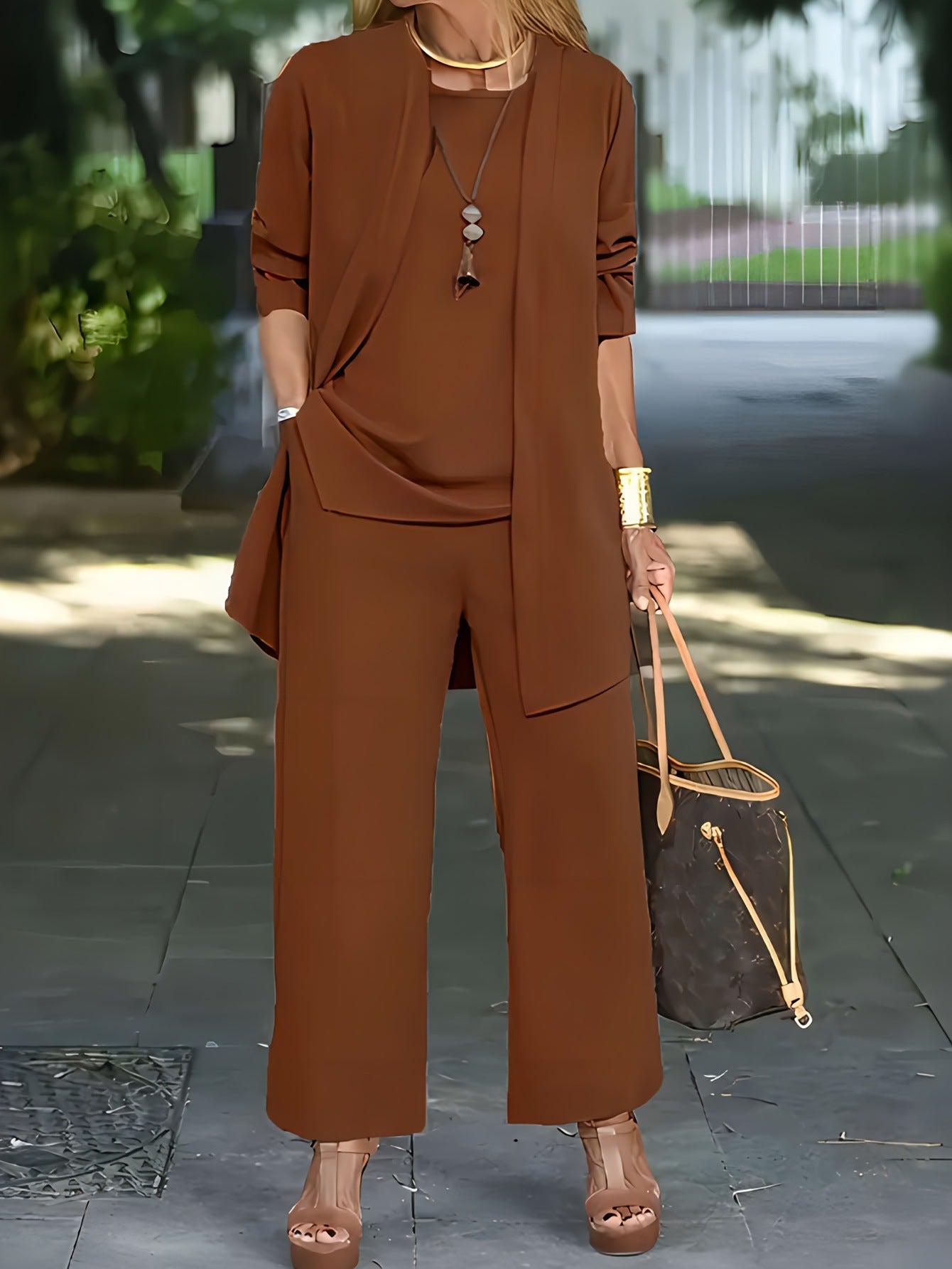 🔥【Traje de tres piezas】🔥【S-5XL】 Ropa casual profesional para mujer 2026, moderna y sencilla (40-100 kg)-4261808