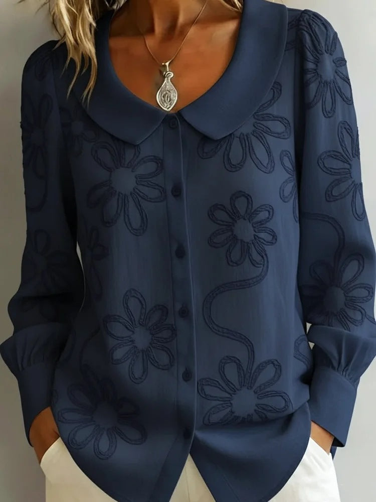 👚 Francuska retro koszula z haftem 2026-4238008