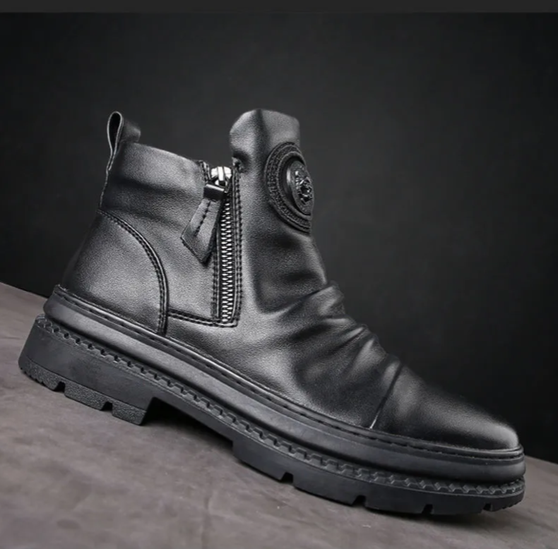 ⏳🔥Nuevos modelos de otoño e invierno 【39-44】 nuevas botas de piel para hombre, piel de vacuno de alta calidad, hechas a mano.