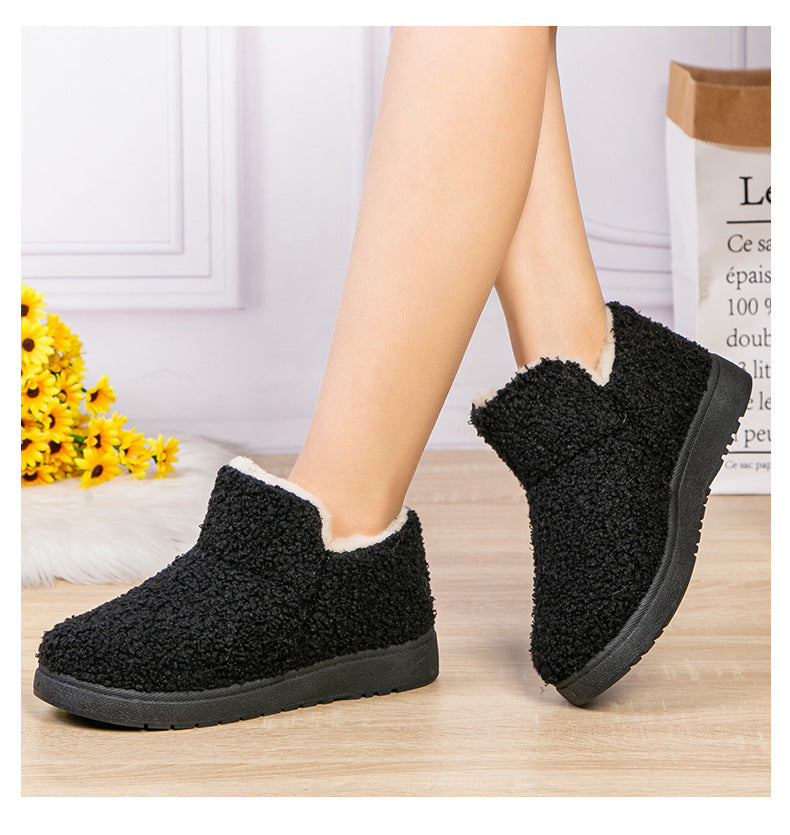 👢【36-40】 Dámské bavlněné boty, dámské kozačky větších velikostí/chladuvzdorné a teplé bavlněné kozačky pro střední a starší věk/sametové a silné sněhule